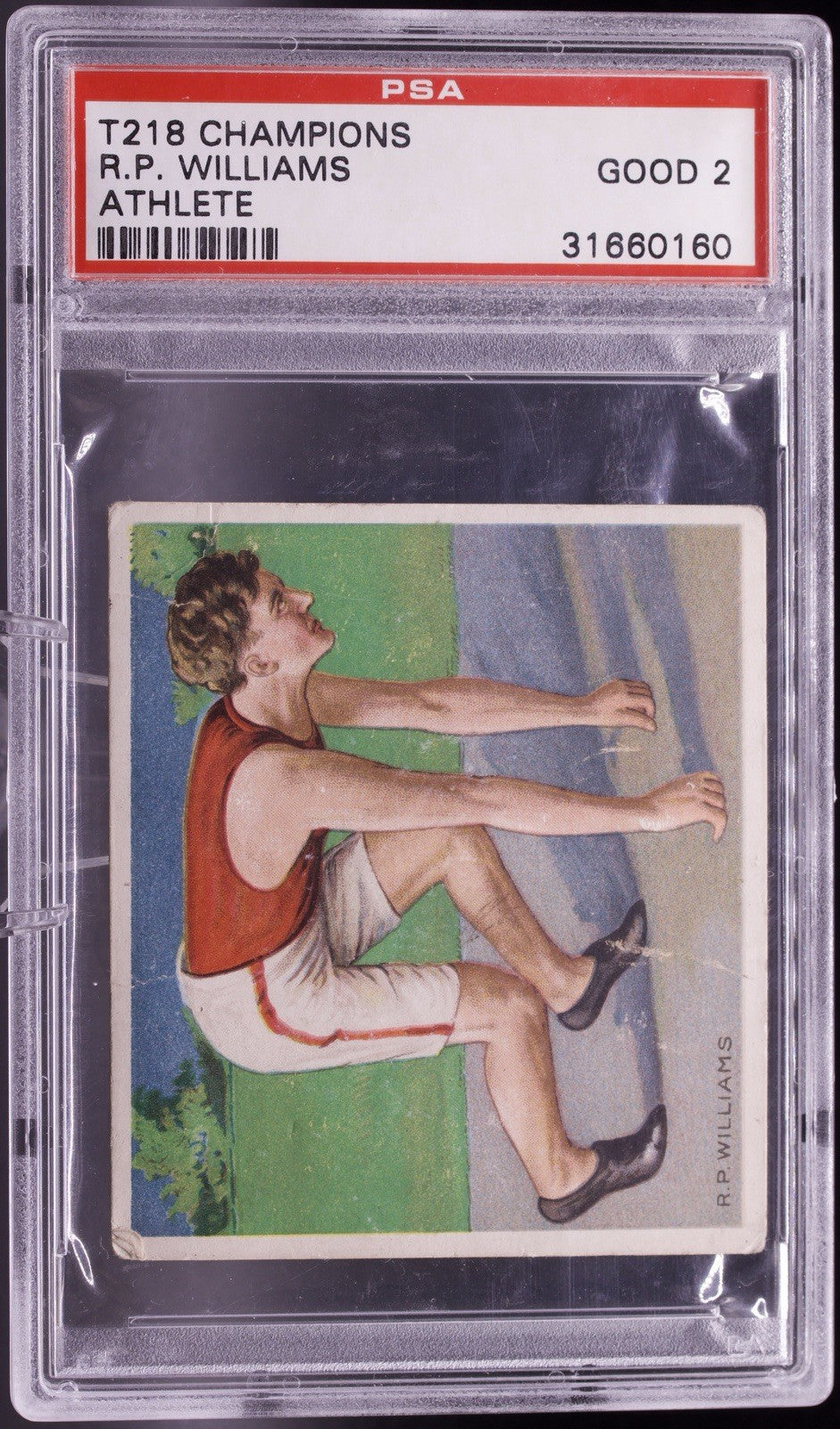 1910 T218 Mecca Champions R.P. WILLIAMS Athlete PSA 2 GOOD