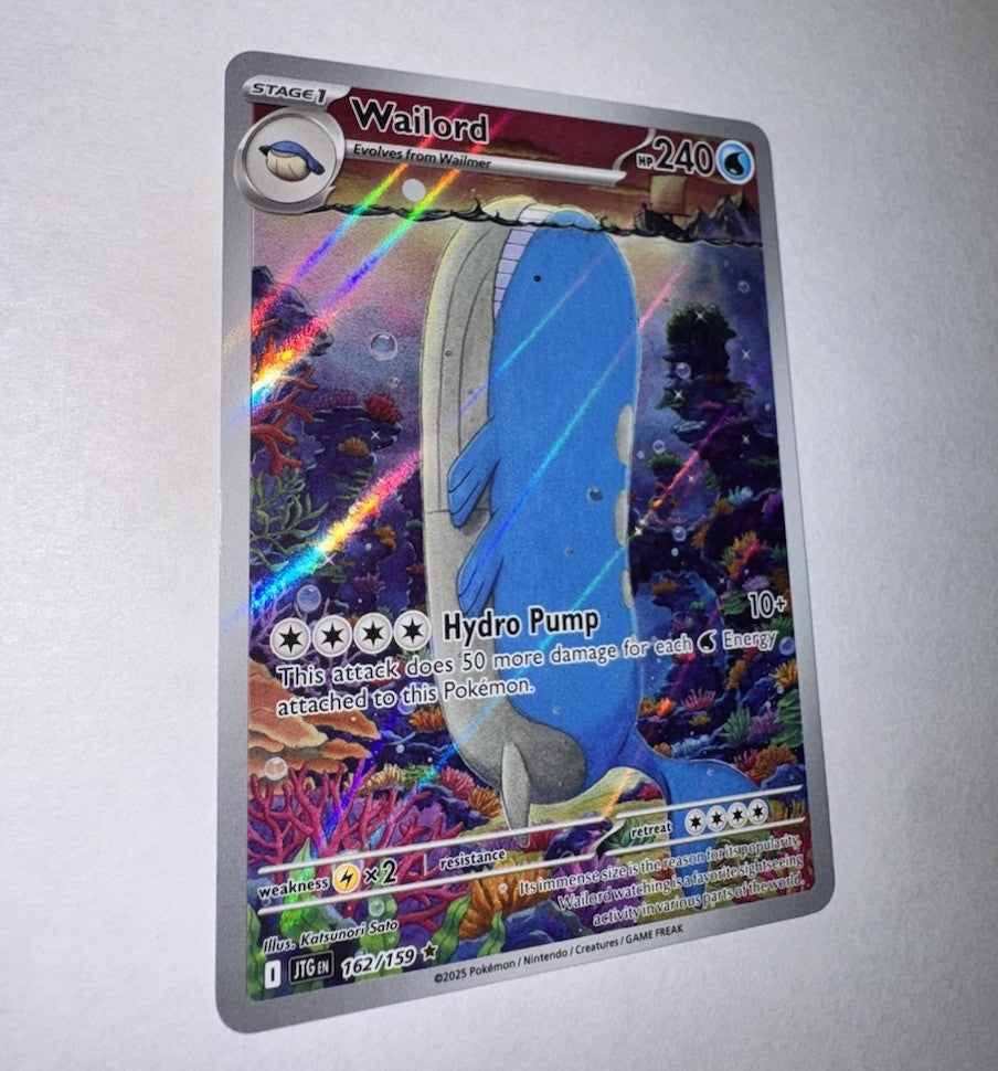 Wailord 162/159 IR - Pokémon TCG SV09 Journey Together - Illustration Rare NM