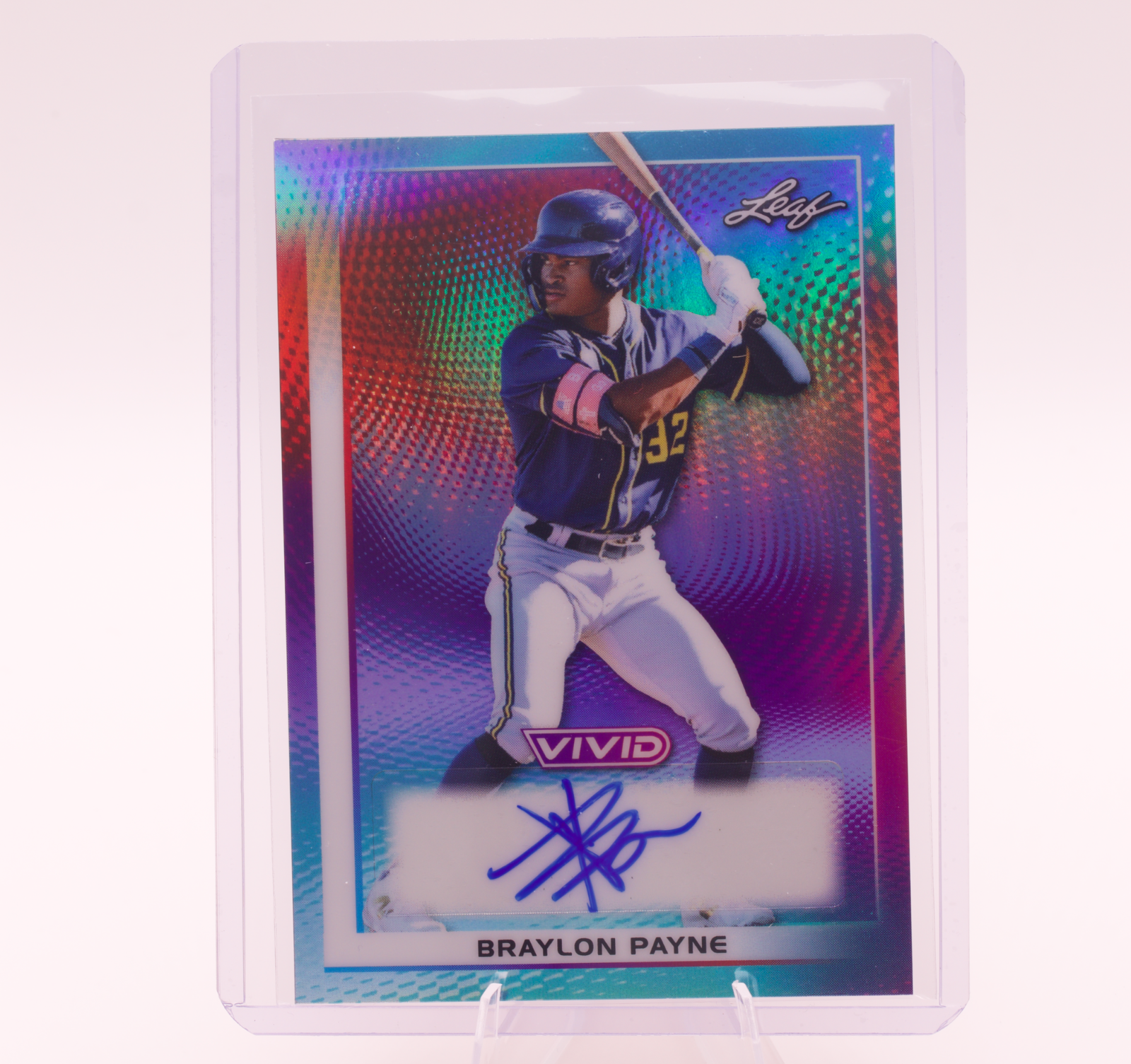 2026 Leaf Vivid Braylon Payne Auto /35 BA-BP1 Brewers 1st Round Pick Baseball