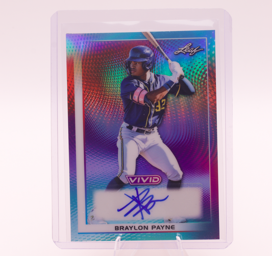 2026 Leaf Vivid Braylon Payne Auto /35 BA-BP1 Brewers 1st Round Pick Baseball