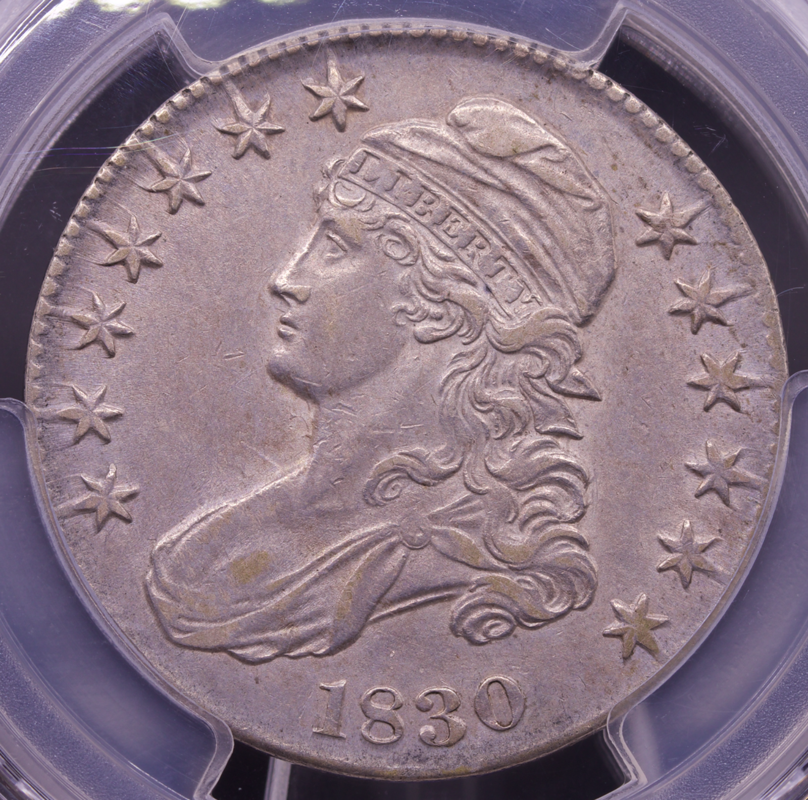 1830 Capped Bust Half Dollar Small 0 O-105 High R4 AU Details PCGS Cleaned 50C