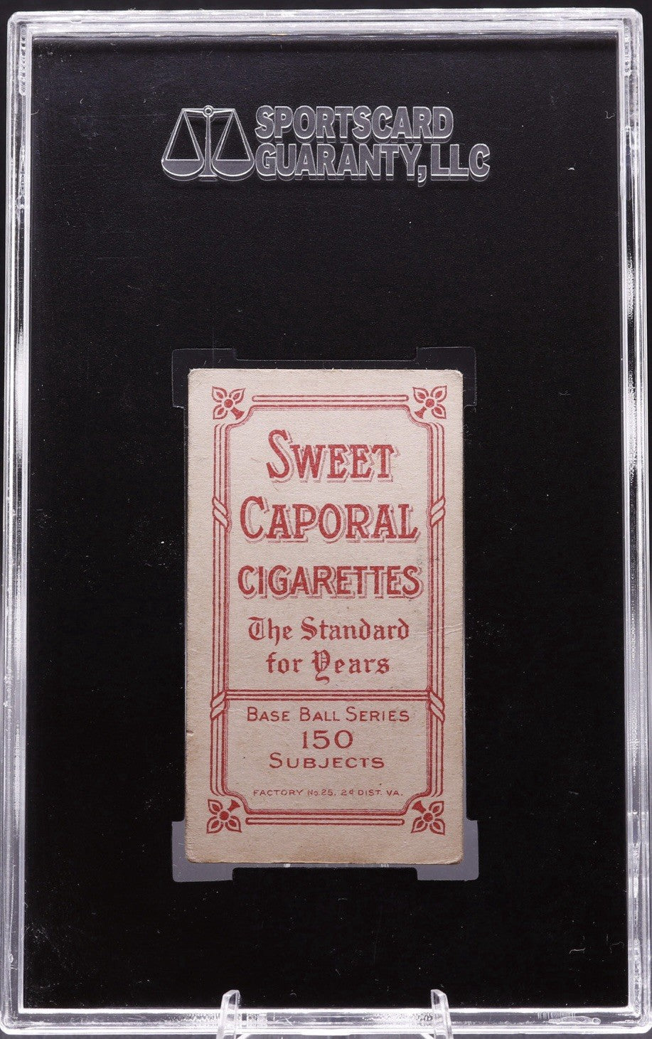 1909 T206 George Davis HOF Sweet Caporal 150 Subjects SGC 4 Vintage Card