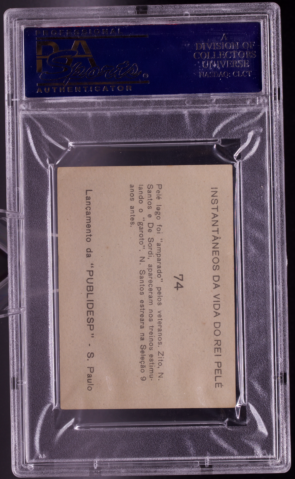 1964 Instantaneos Da Vida #74 Pele PSA 4 VG-EX Nilton Santos Zito Soccer Card
