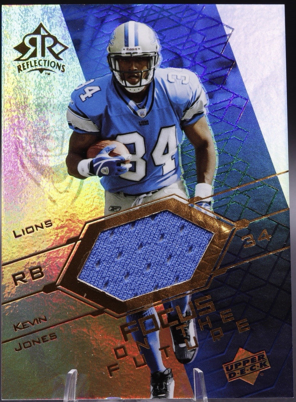 2004 Reflections Kevin Jones Jersey Relic • Detroit Lions ROOKIE • Upper Deck