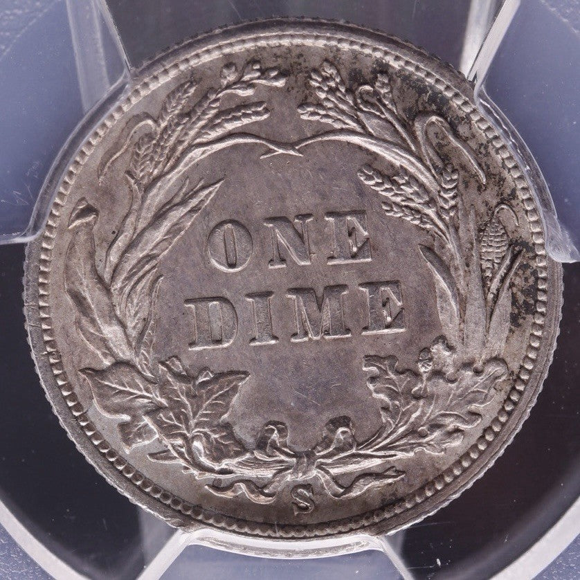 1901-S Barber Dime 10C Silver PCGS MS61 Semi-Key Date Low Mintage UNC