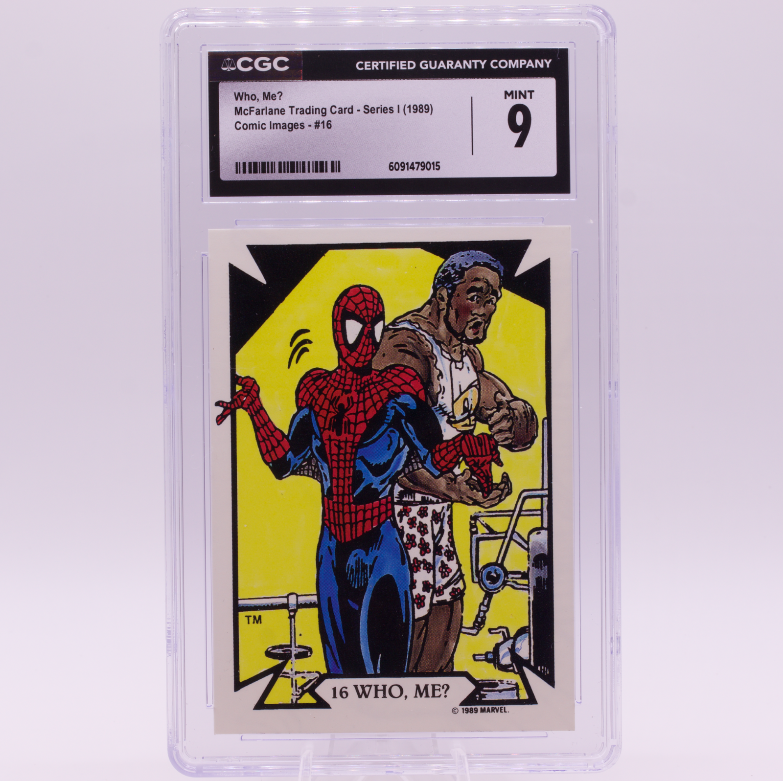 1989 McFarlane Comic Images "Who, Me?" #16 CGC 9 MINT Marvel Trading Card