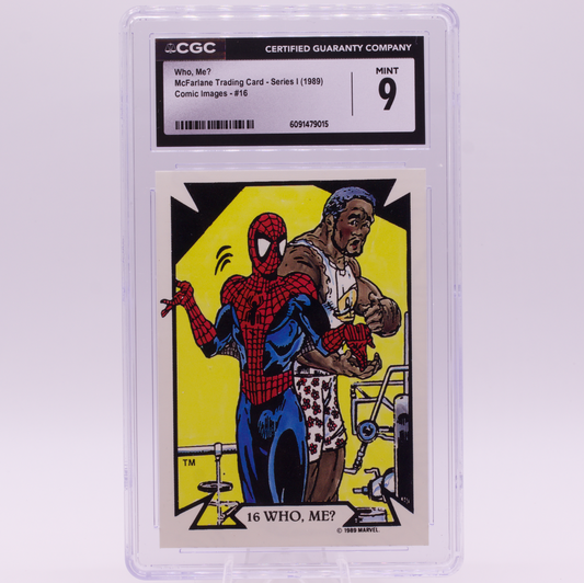 1989 McFarlane Comic Images "Who, Me?" #16 CGC 9 MINT Marvel Trading Card
