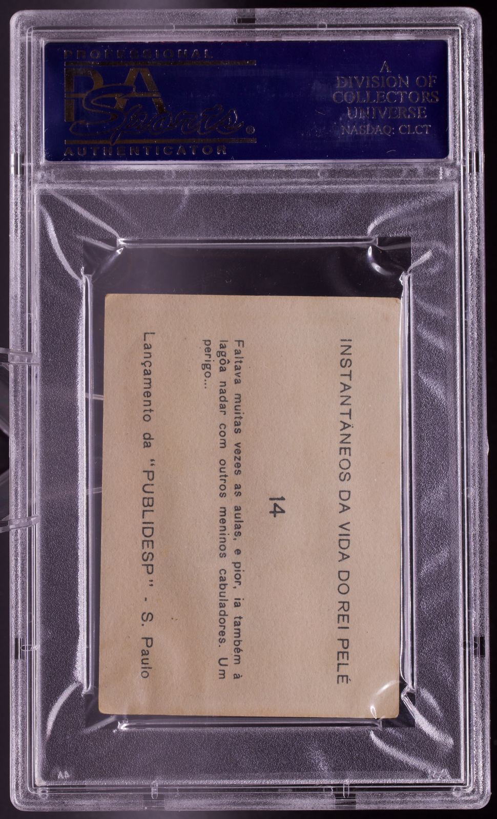 1964 Instantaneos Da Vida #14 Pele PSA 3 VG Childhood Lagoon Swim Soccer Card