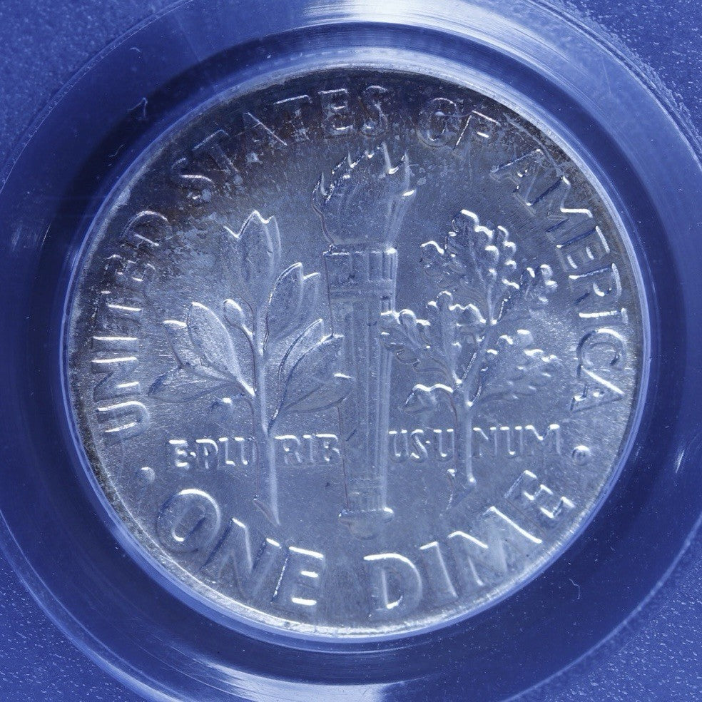 1962 Roosevelt Dime PCGS MS66 • Toned Silver 10C