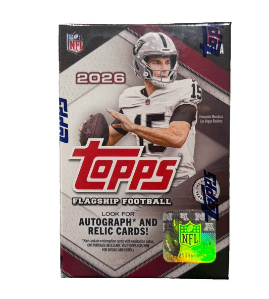 2026 Topps Flagship Football Factory Sealed Blaster Box 72 Cards 6 Packs NFL