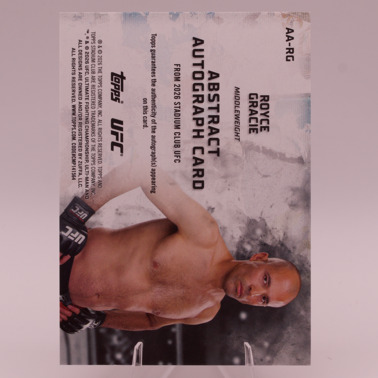 2026 Topps Stadium Club UFC Royce Gracie Abstract Autograph AA-RG Hall of Fame