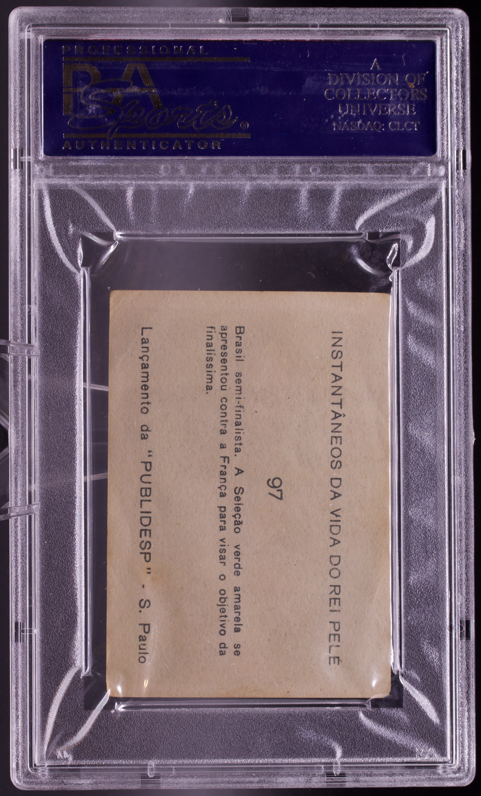 1964 Instantaneos Da Vida #97 Pele PSA 3 VG 1958 World Cup France Soccer Card