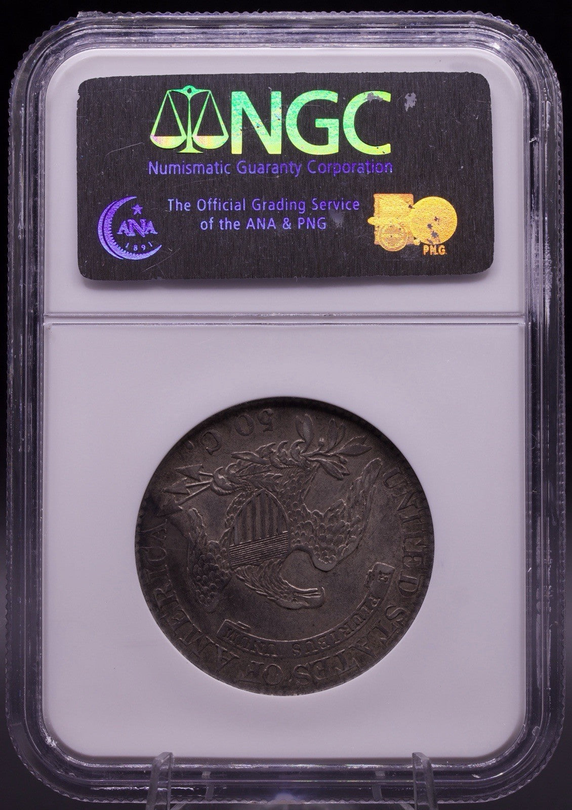 1825 50C Capped Bust Half Dollar NGC AU55 About Uncirculated Old Holder