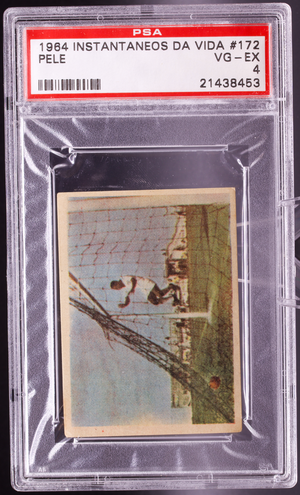1964 Instantaneos Da Vida #172 Pele PSA 4 VG-EX Header Goal Santos Soccer Card