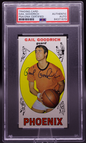 1969 Topps Gail Goodrich #2 PSA Authentic Auto Signed Phoenix Suns Tallboy HOF