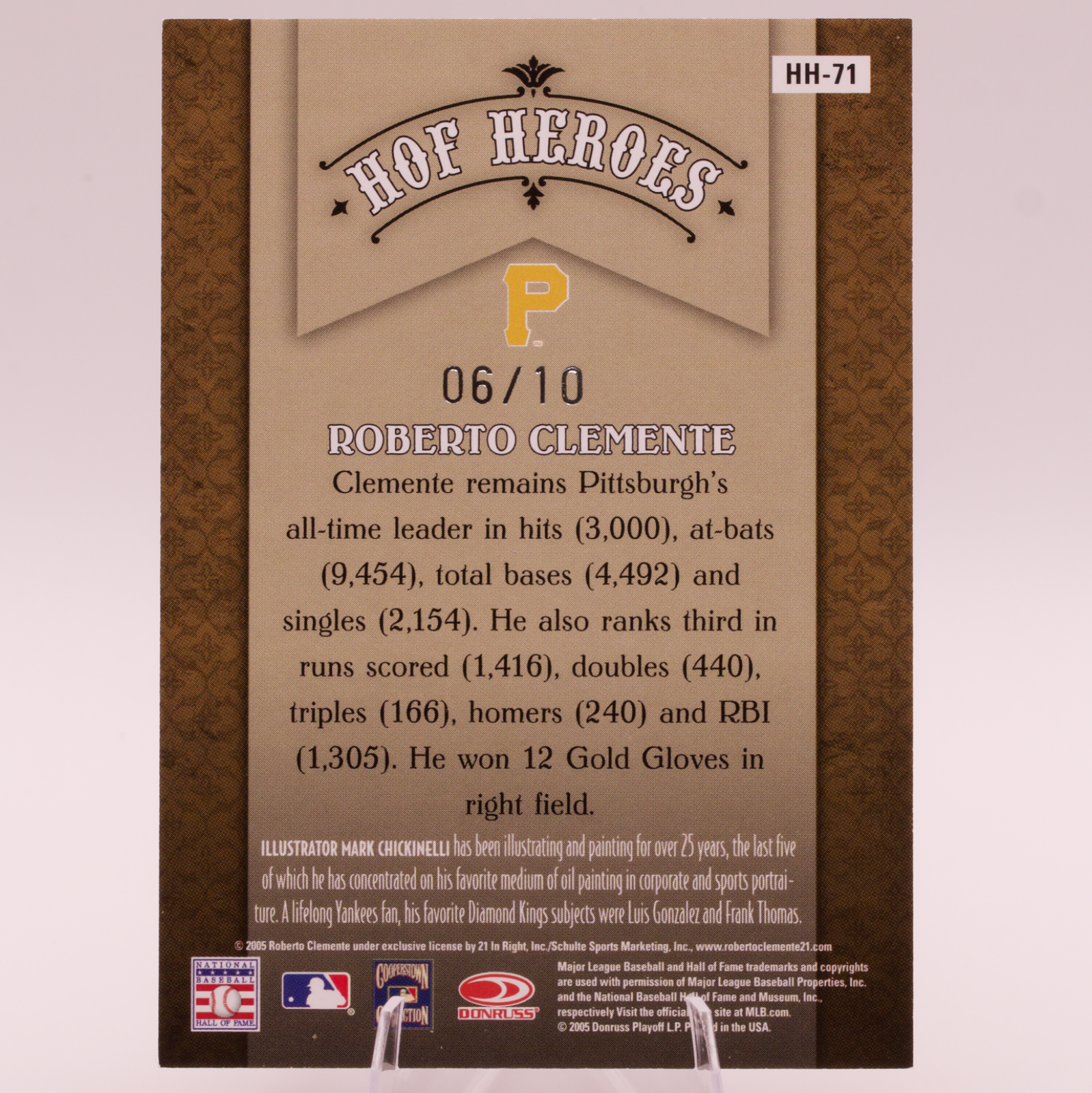 2005 Diamond Kings HOF Heroes Roberto Clemente HH-71 Pirates Serial /10 SP