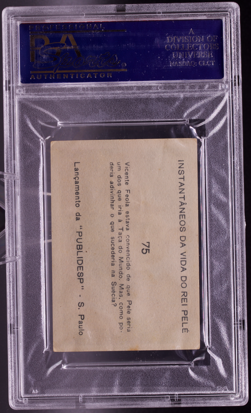1964 Instantaneos Da Vida #75 Pele PSA 4 VG-EX Vicente Feola World Cup Soccer