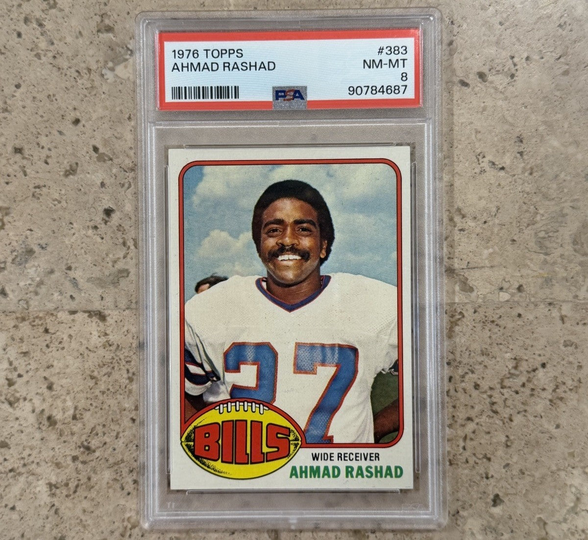 1976 Topps #383 Ahmad Rashad PSA 8 NM-MT Buffalo Bills Vintage Football Card