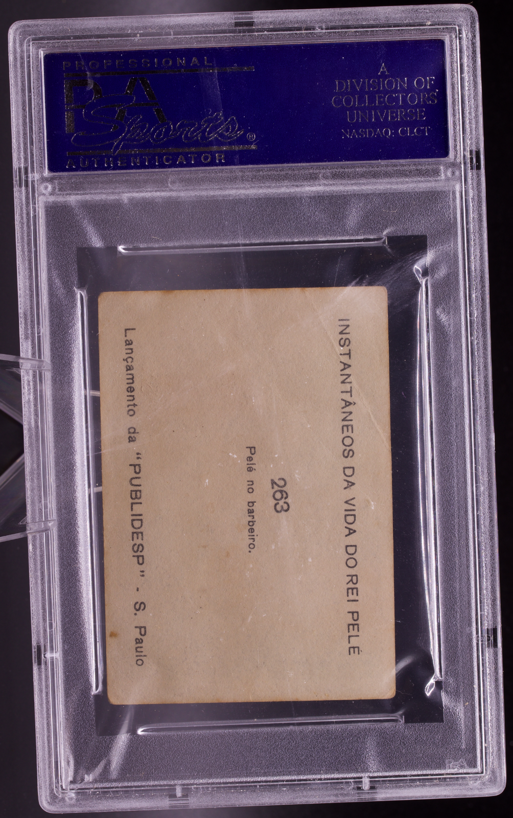 1964 Instantaneos Da Vida #263 Pele PSA 1 Poor Barber Shop Shave Soccer Card