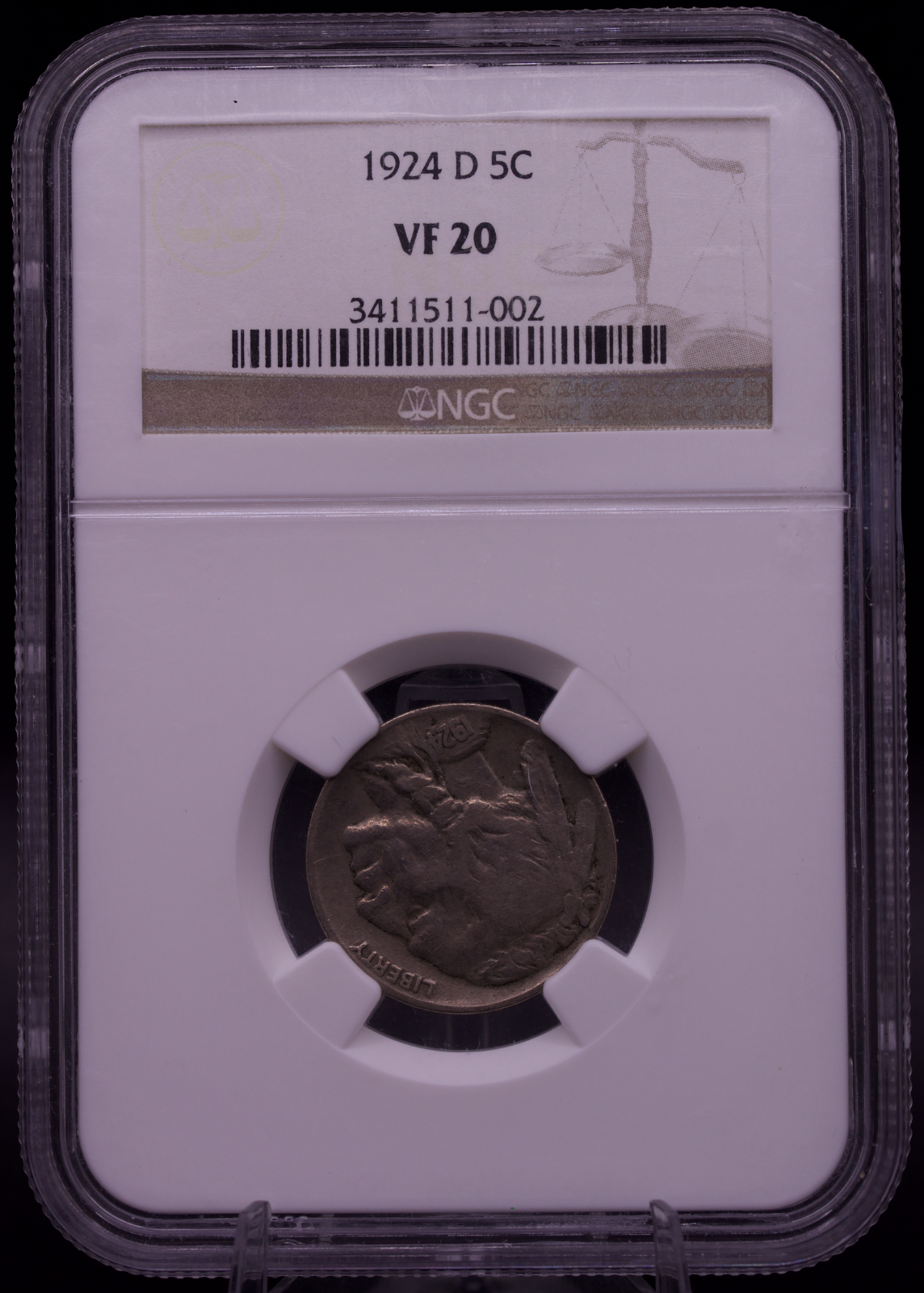 1924-D Buffalo Nickel NGC VF20 Denver Mint 5C