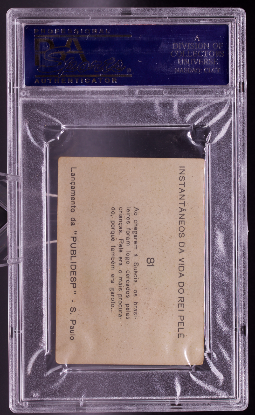 1964 Instantaneos Da Vida #81 Pele PSA 3 VG 1958 World Cup Brazil Soccer Card