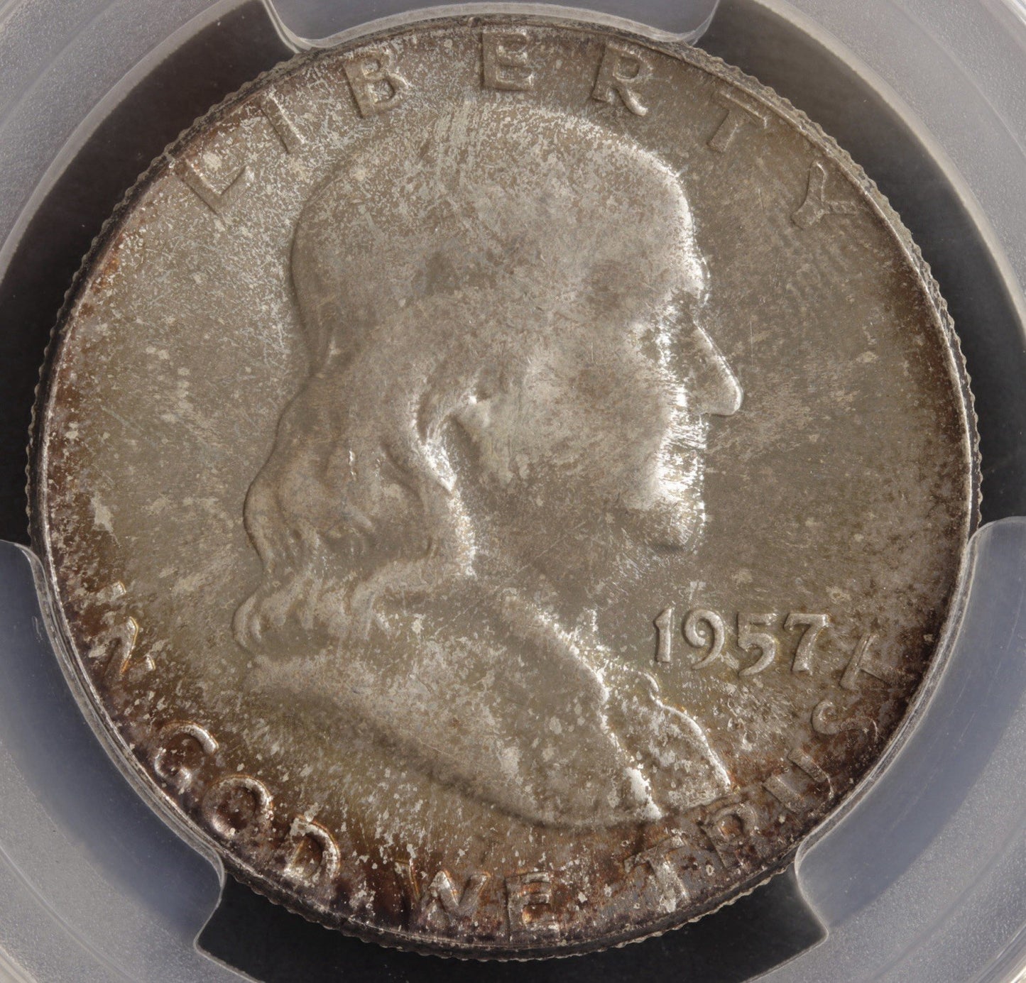 1957 Franklin Half Dollar PCGS MS67 • High-Grade Silver • Original Toning 🔥🔥