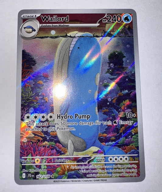Wailord 162/159 IR - Pokémon TCG SV09 Journey Together - Illustration Rare NM