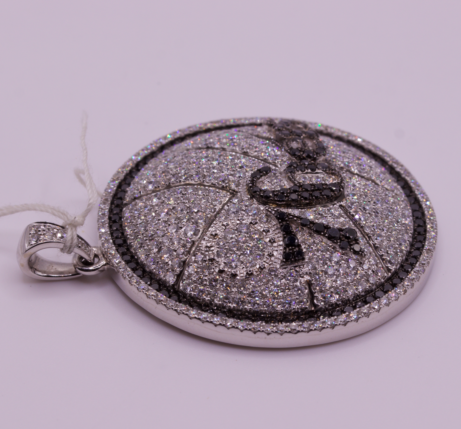 Philadelphia 76ers Gameplan NBA Pendant 14K White Gold 4.98 ctw