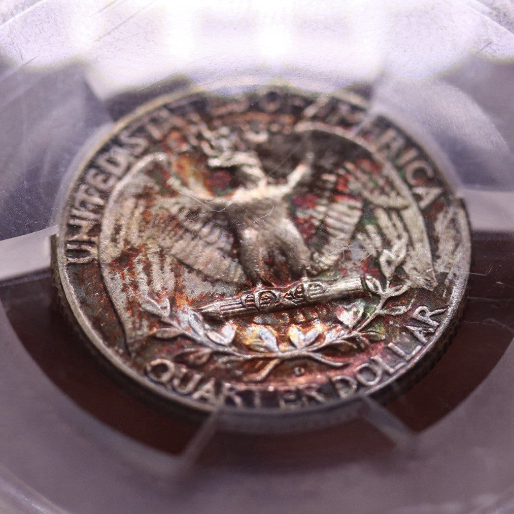 1948-D Washington Quarter PCGS MS67 Reverse Fireball Toned