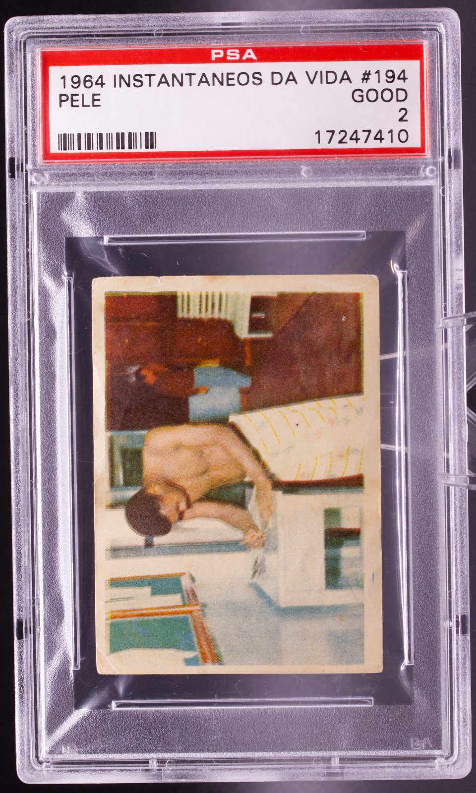1964 Instantaneos Da Vida #194 Pele PSA 2 GOOD Medical Exam Brazil Soccer Card