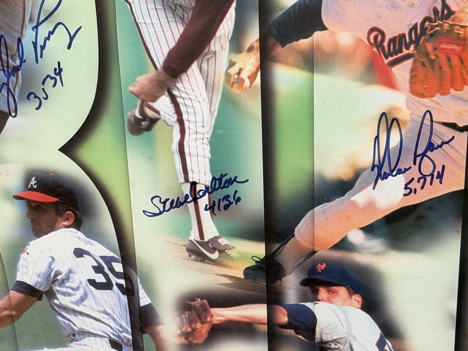 3000 Strikeout Club Signed Print /100 Nolan Ryan Seaver Carlton Clemens Gibson