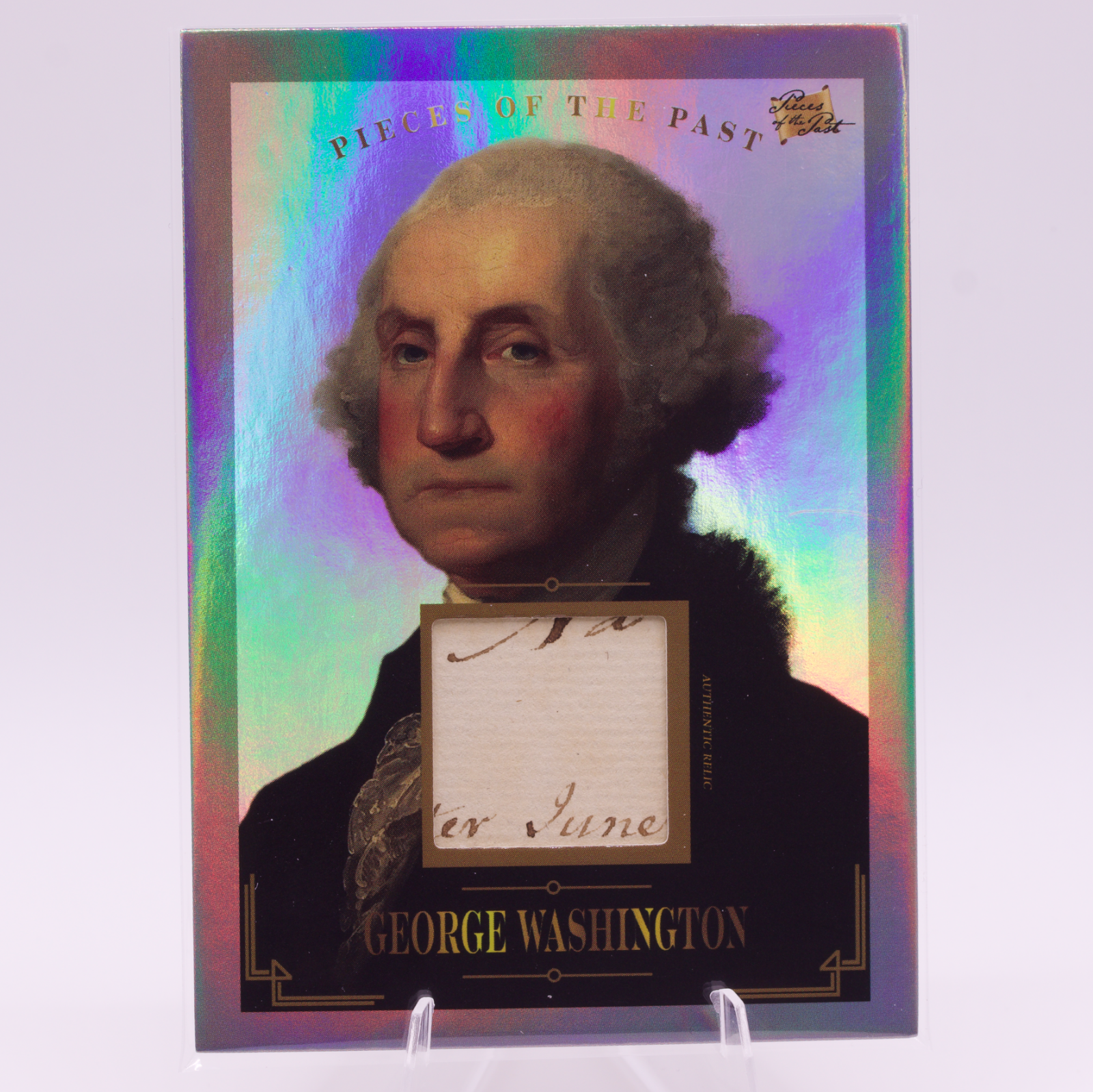 George Washington Authentic Relic Card Pieces of the Past #101 1st President US