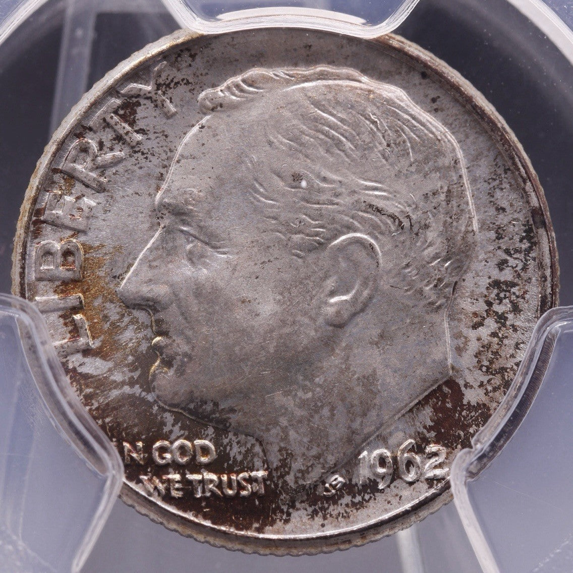 1962-D Roosevelt Dime PCGS MS67FB Full Bands Silver 90% Coin