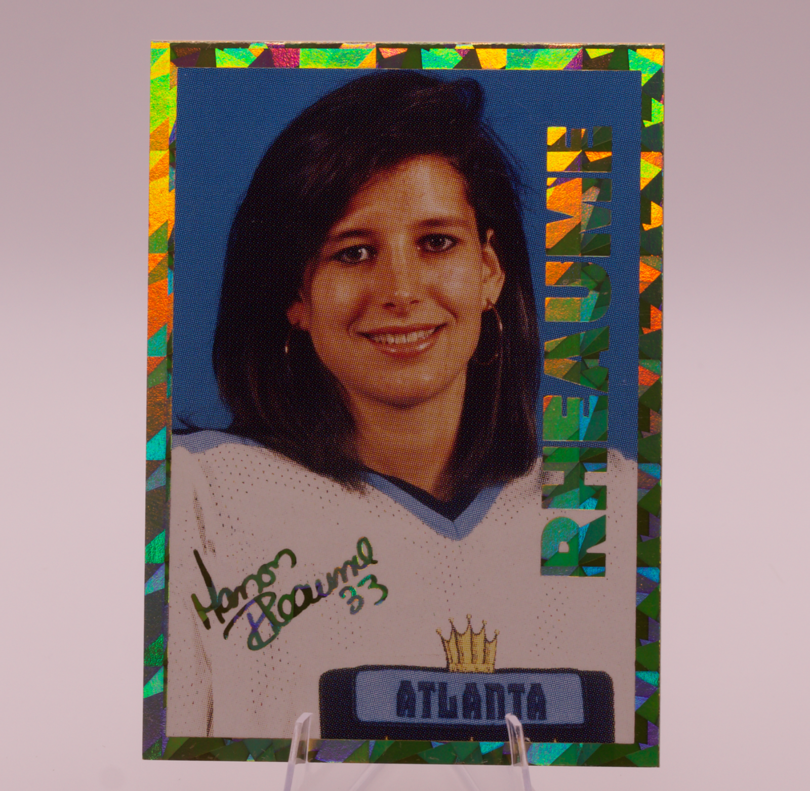 1993-94 Arena Sports Manon Rheaume Atlanta Knights Prism Foil Hockey Card 33