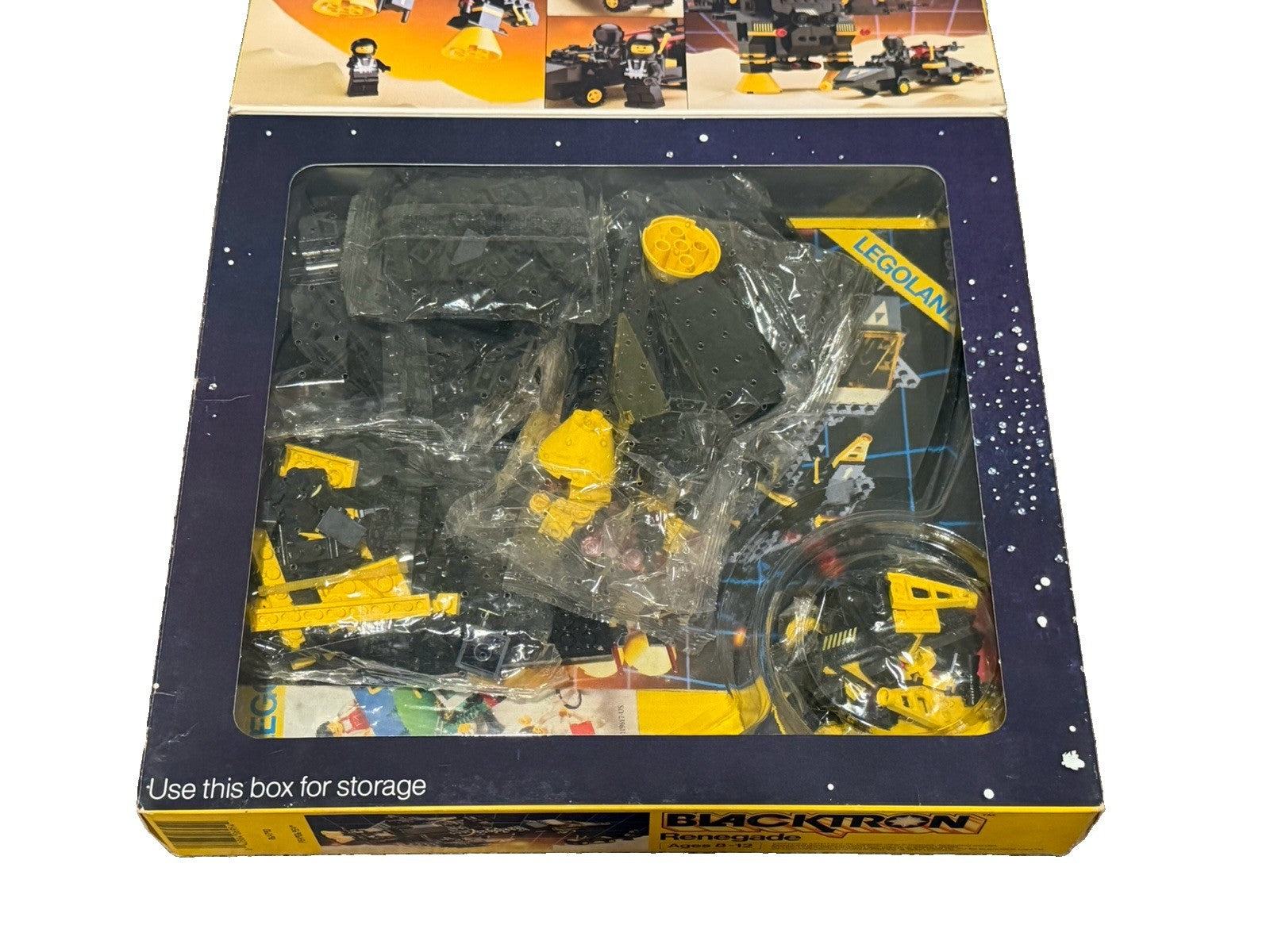 Vintage 1987 LEGO LEGOLAND Space Blacktron Renegade #6954 Open Box Sealed Bags