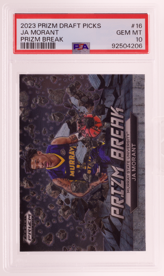 2023 Panini Prizm Draft Picks Ja Morant #16 Prizm Break PSA 10 GEM MT Murray St
