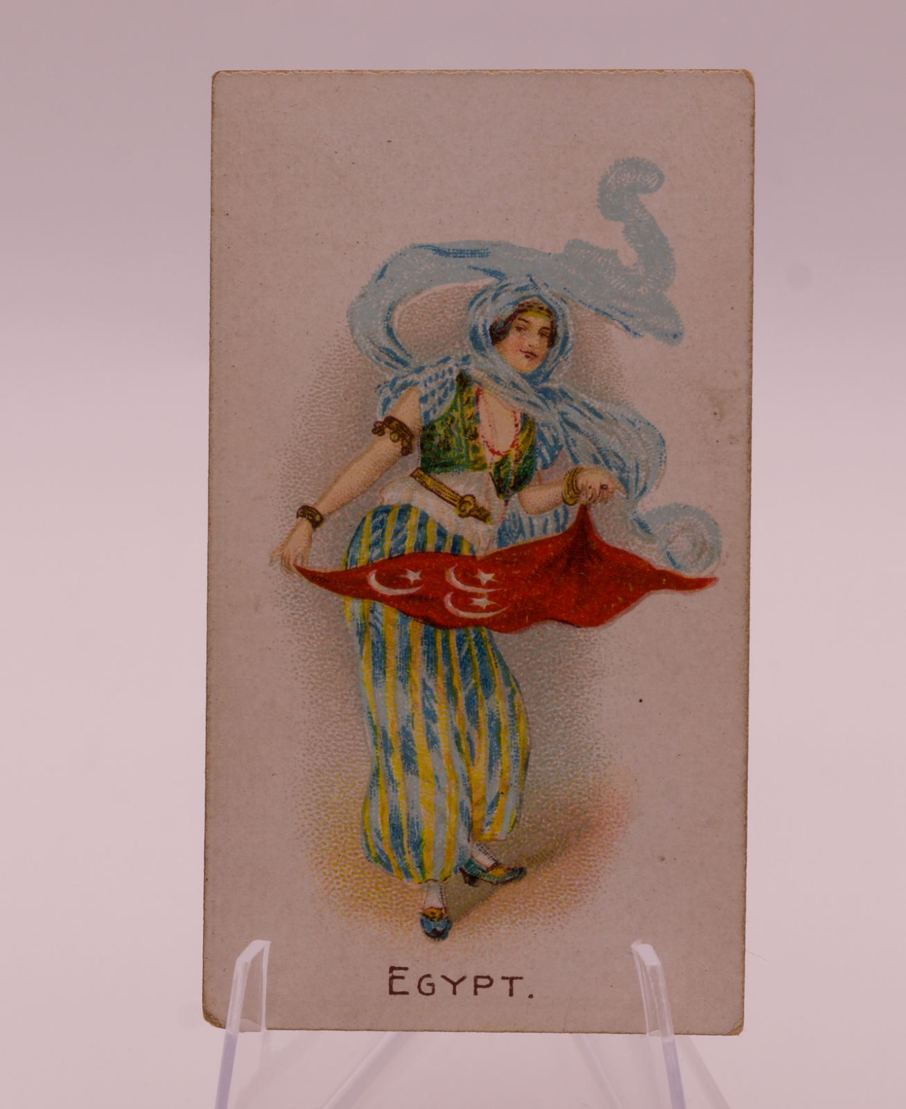 1908 Wills Flag Girls of All Nations #27 EGYPT Capstan Navy Cut Tobacco Card