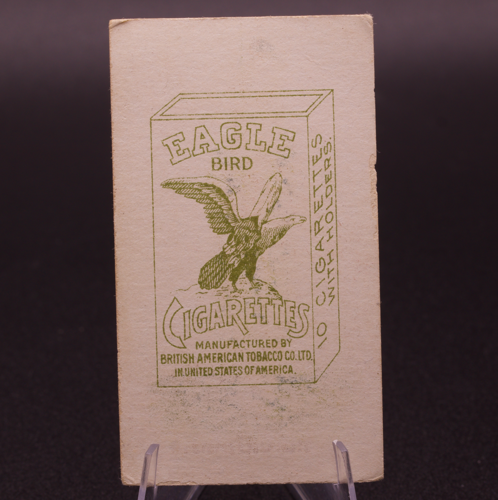 Antique Eagle Bird Cigarettes Card Siam Thai Figure British American Tobacco