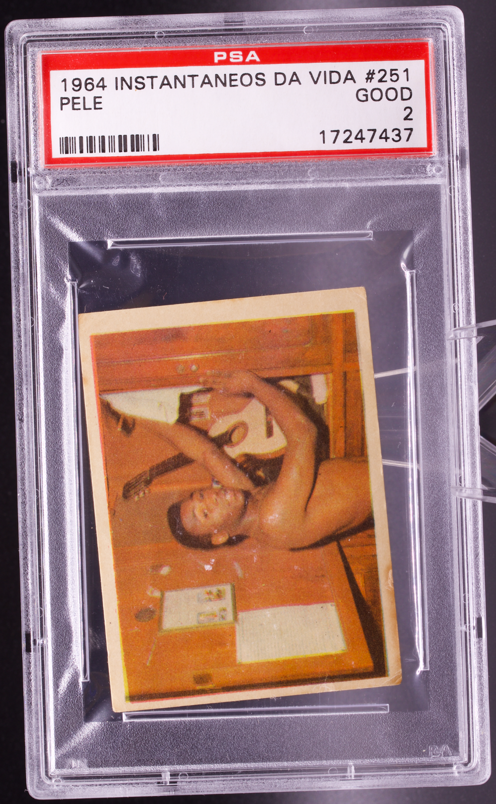 1964 Instantaneos Da Vida #251 Pele PSA 2 GOOD Guitar Violao Brazil Soccer