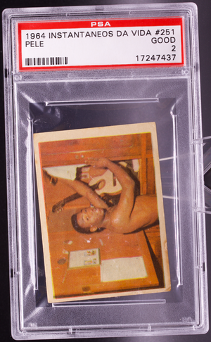 1964 Instantaneos Da Vida #251 Pele PSA 2 GOOD Guitar Violao Brazil Soccer