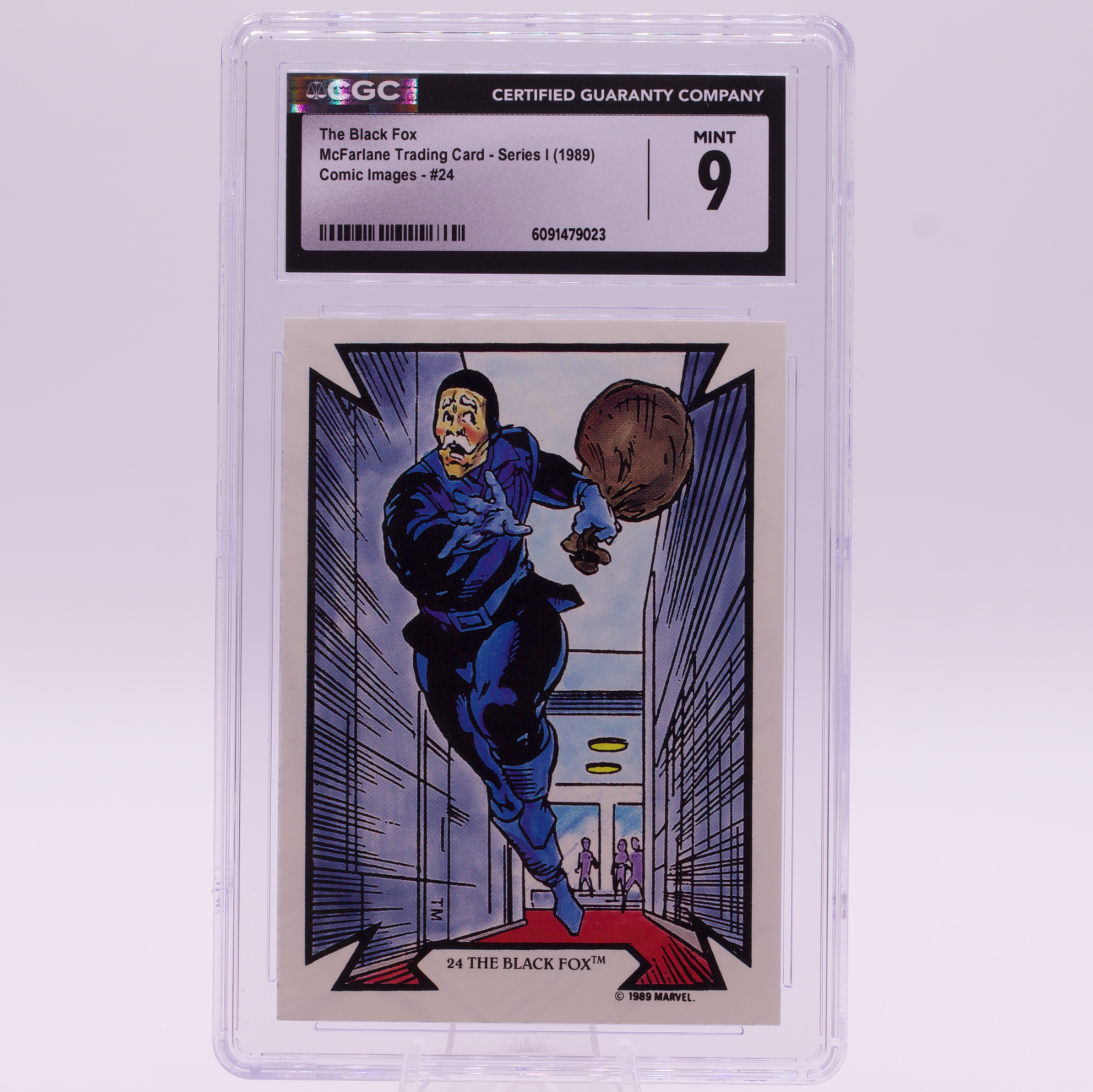 1989 McFarlane Comic Images The Black Fox #24 CGC 9 MINT Marvel Trading Card