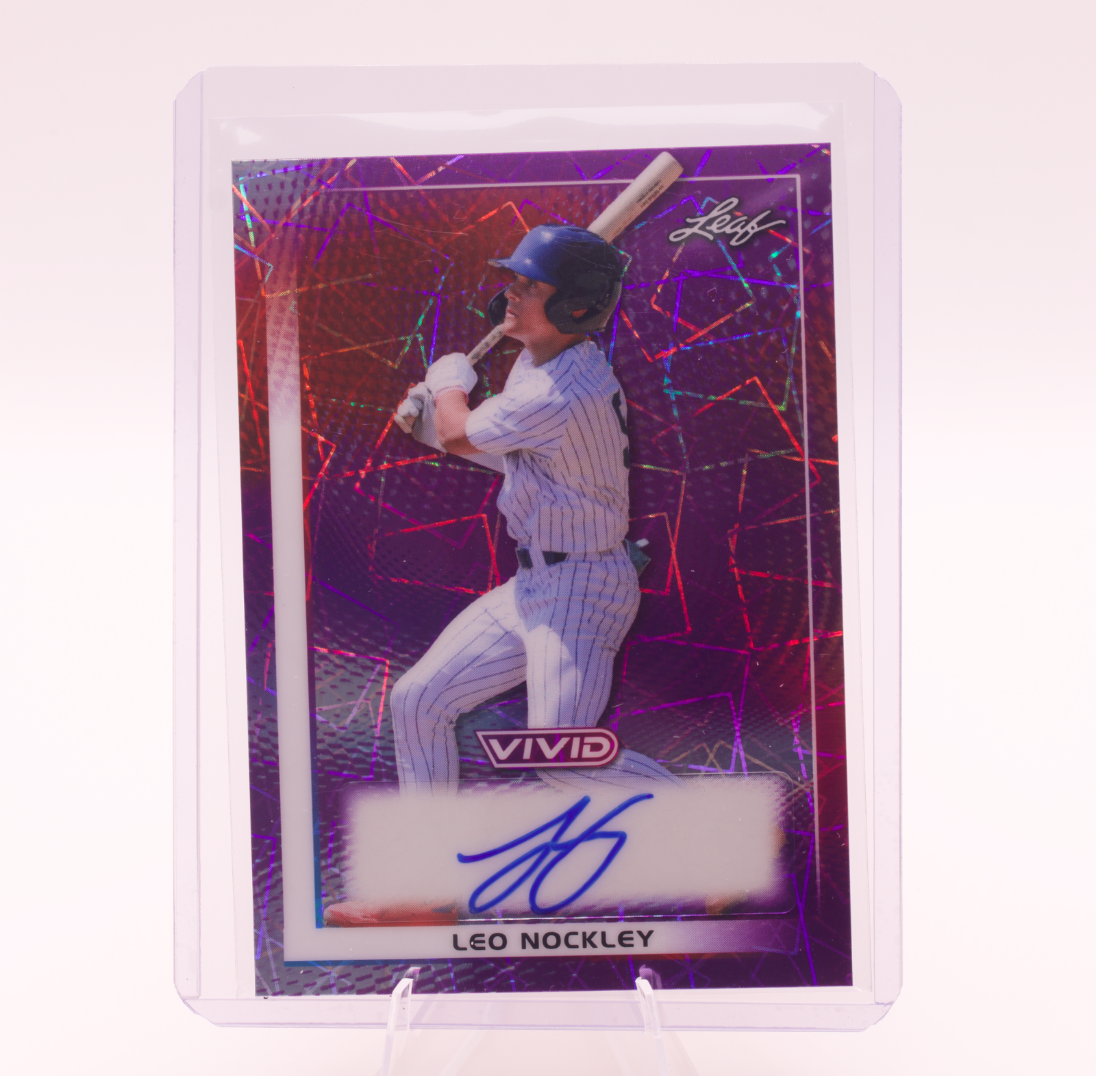 2026 Leaf Vivid Leo Nockley Auto /3 BA-LN1 Tennessee Commit 2027 Prospect Card