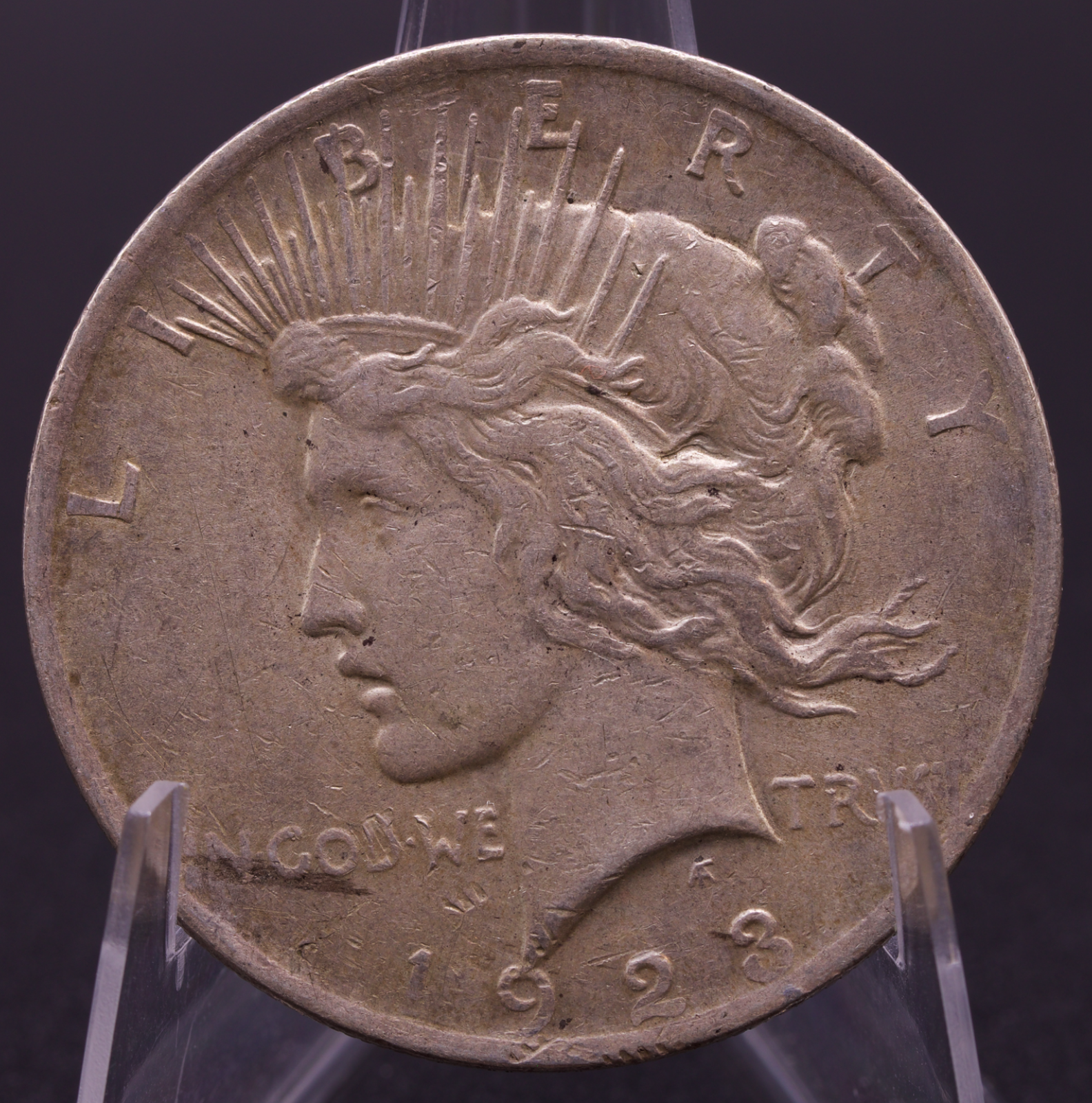 1923 Peace Silver Dollar $1 Coin Circulated 90% Fine Silver Vintage Raw