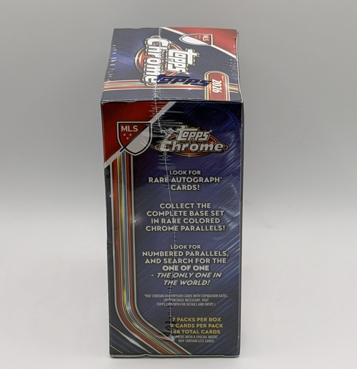 2026 Topps Chrome MLS Soccer Blaster Box Sealed 7 Packs 28 Cards RayWave Messi