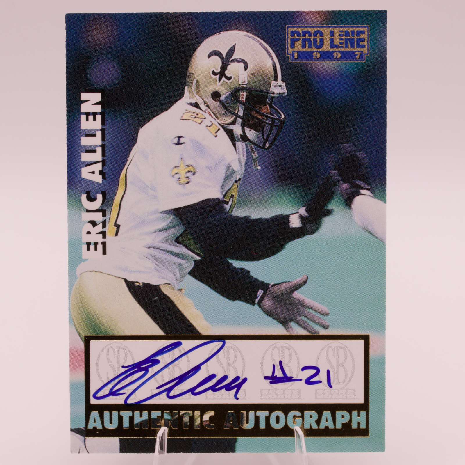 1997 Pro Line Eric Allen Auto Saints Eagles Pro Bowl CB Score Board Signed