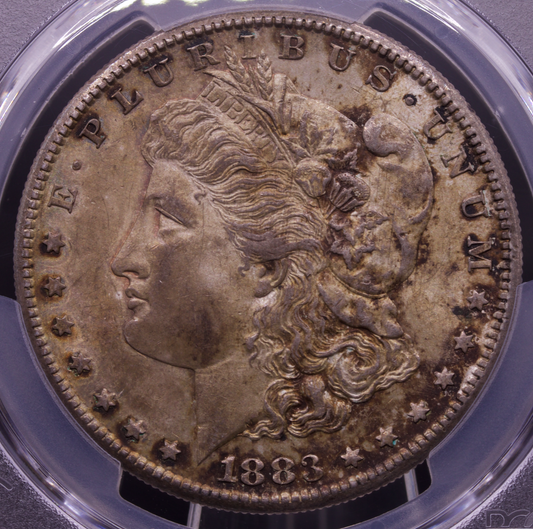 1883-S Morgan Silver Dollar PCGS AU58 Semi Key Date Choice About Uncirculated $1
