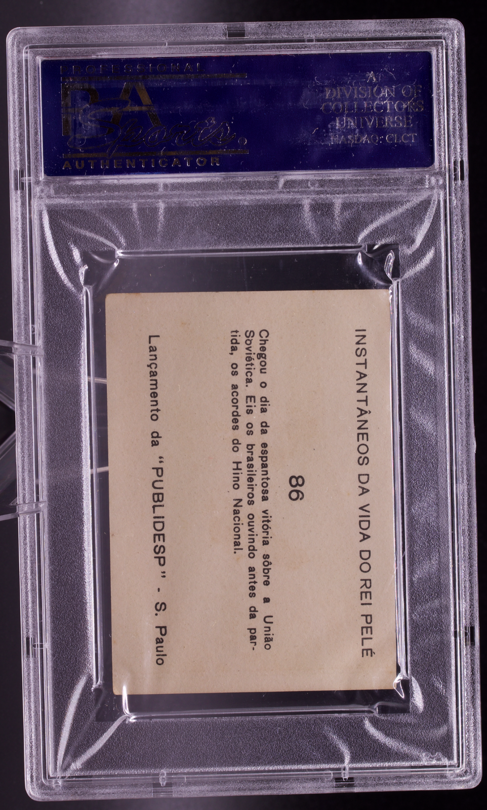 1964 Instantaneos Da Vida Do Rei Pele #86 Pelé PSA 4 VG-EX Brazil Soccer Card