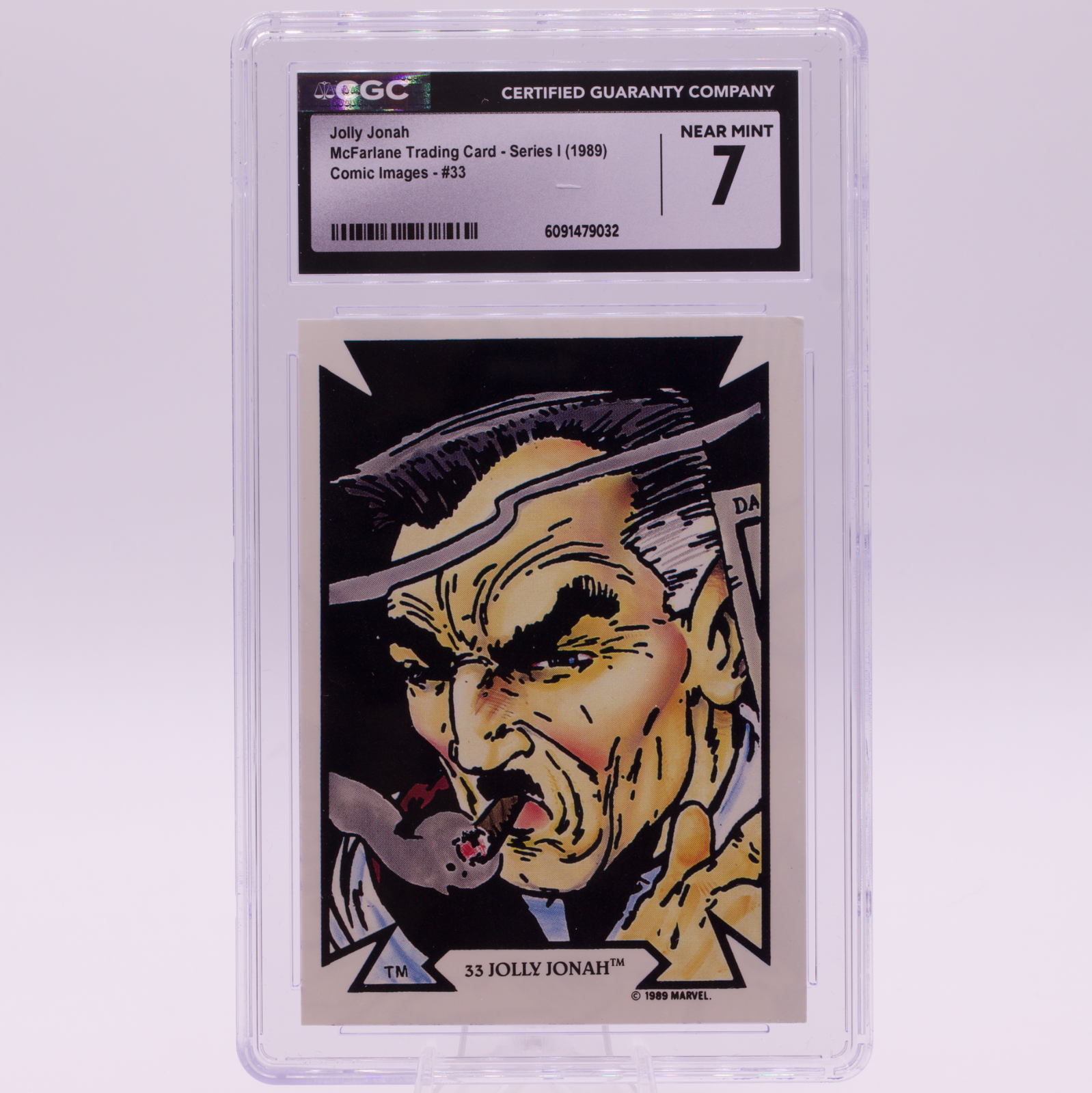1989 McFarlane Comic Images Jolly Jonah #33 CGC 7 NEAR MINT Marvel Card