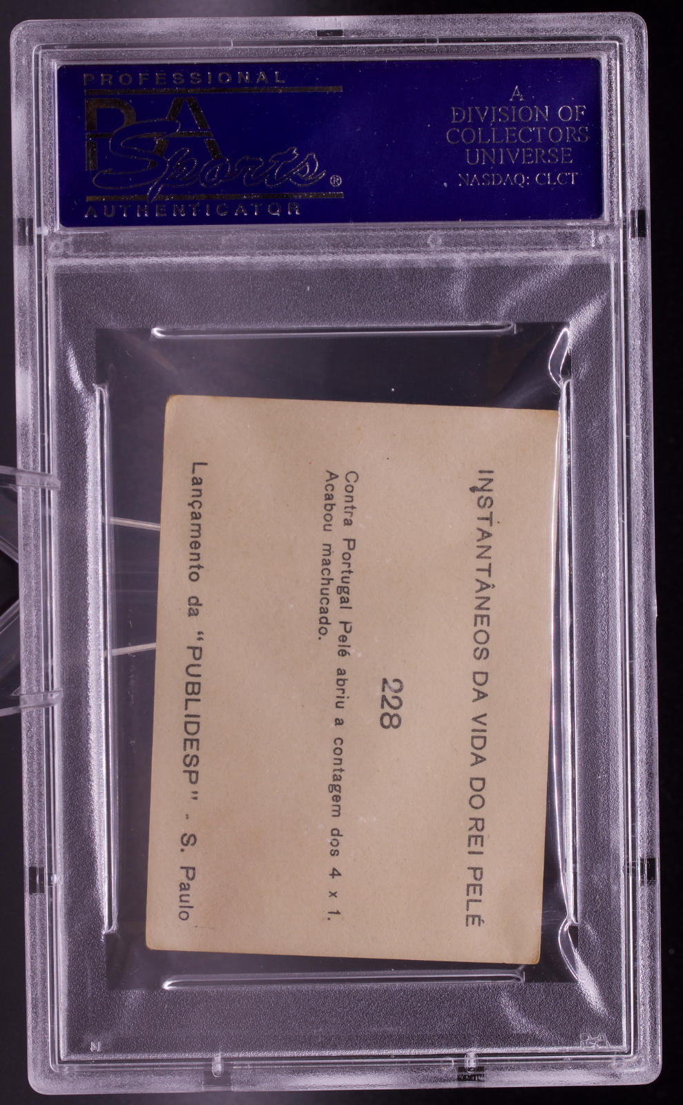 1964 Instantaneos Da Vida Do Rei Pele #228 Pelé PSA 4 VG-EX Brazil Soccer Card