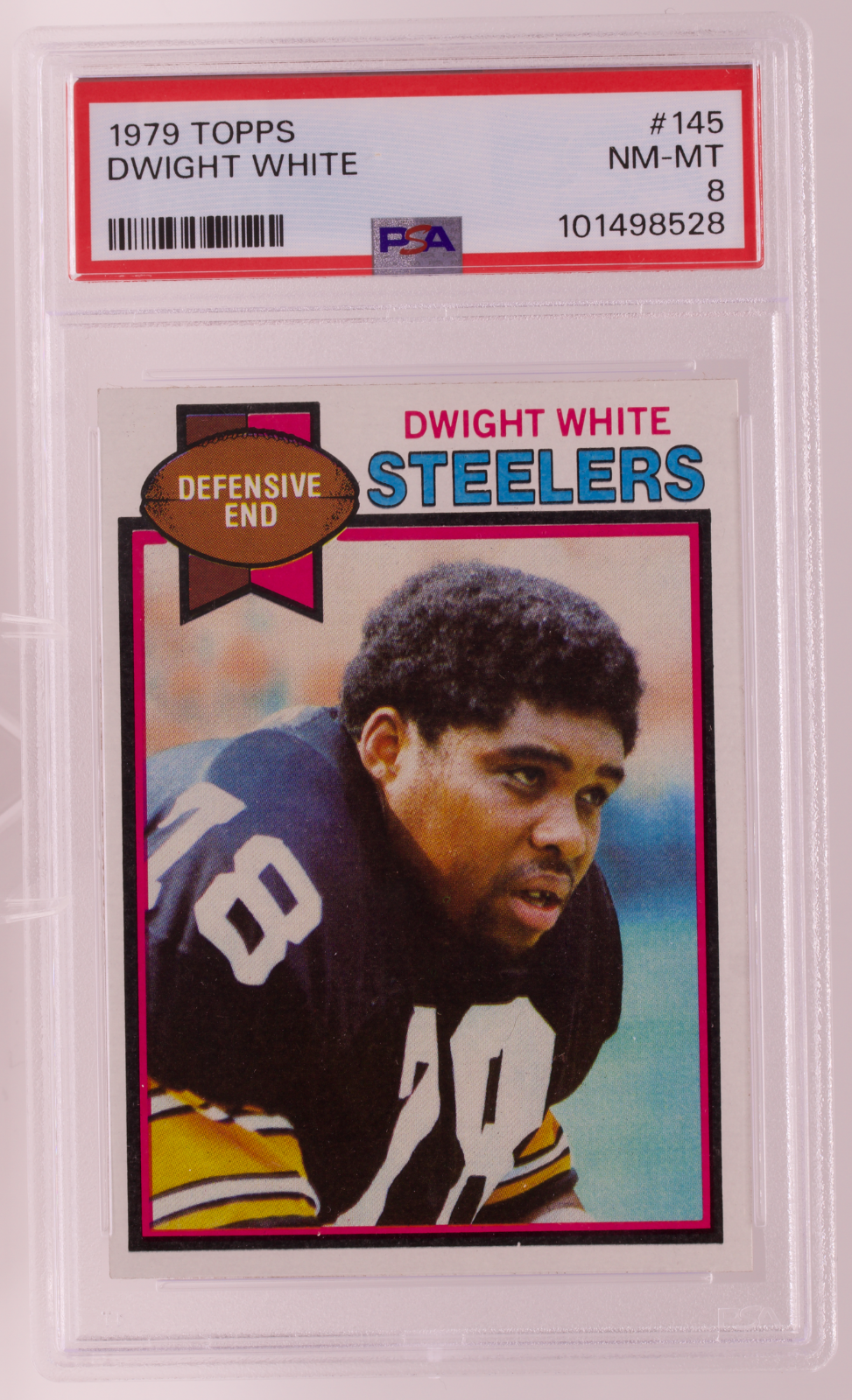 1979 Topps #145 Dwight White PSA 8 NM-MT Pittsburgh Steelers Steel Curtain DE